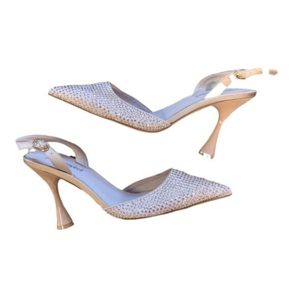 NWOB Jeffrey Campbell | Zivote Rhinestone Slingback Pump in Light Pink 6.5 - Picture 4 of 12